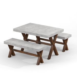 Table & Benches InsideOut Concrete